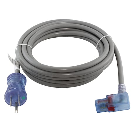 Ac Works 15FT 14/3 15A Medical Grade Power Cord with Locking Right Angle IEC C13 MD15ARC13-180AL